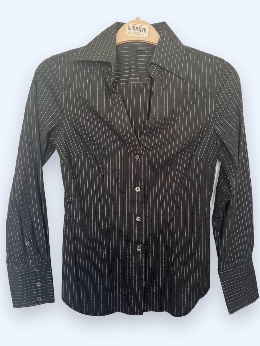 Express Black Pinstripe Button-Down Shirt
